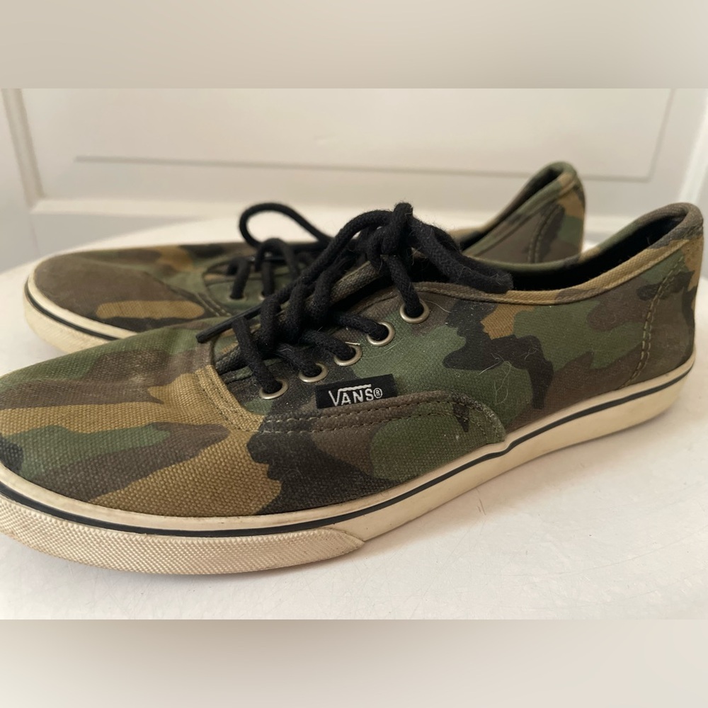Vans Green Camouflage Canvas Shoes